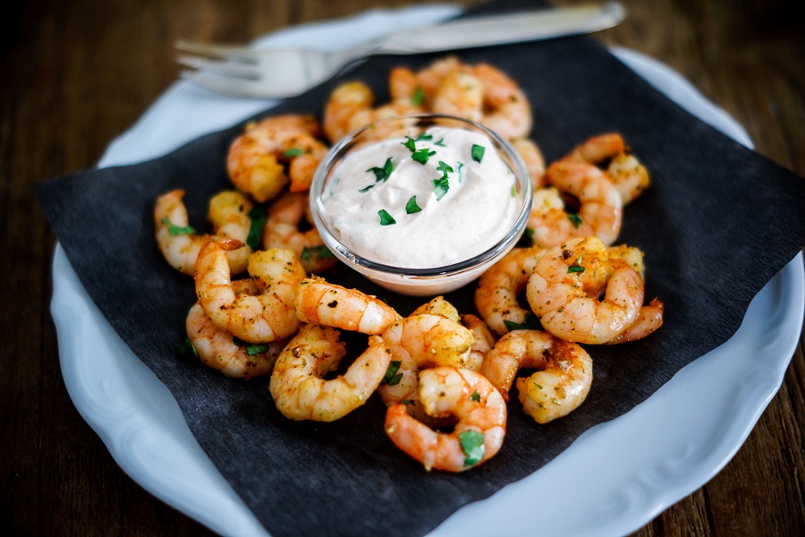 Grilled Shrimp with Sriracha Dip - Seven Kitchen Papers - Steam, Snack ...
