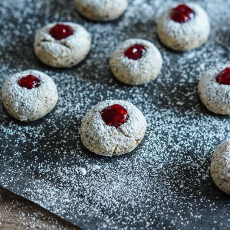 Raspberry Hazelnut Macaroons